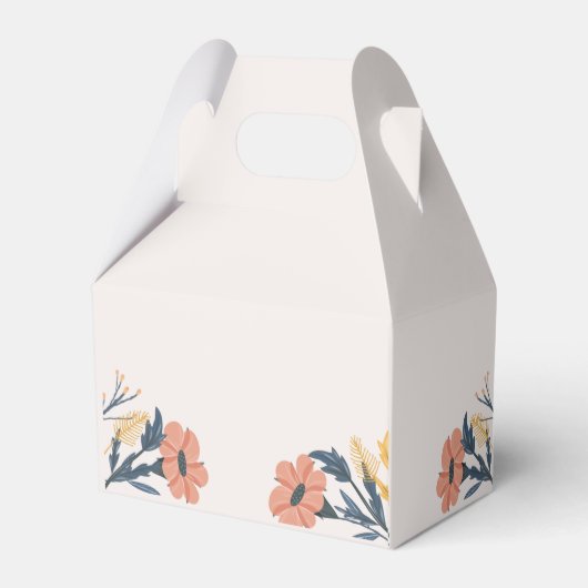 Vrolijke kleurrijke lente bloem bruiloft gunst doo bedankdoosjes (Achterkant)