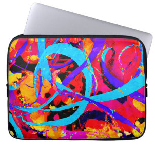 Vrolijke Kleurrijke Patroon Spelen Laptop Sleeve