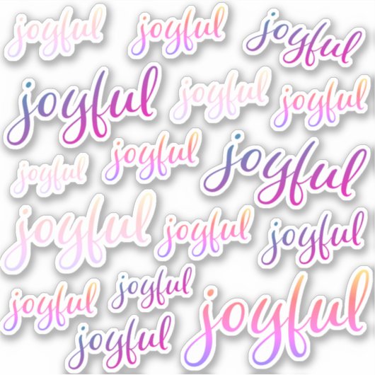 Vrolijke Kleurrijke Roze Script Meisjesachtige Fee Sticker (Voorkant)