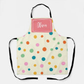 Vrolijke kleurrijke Stippen gepersonaliseerd Schort (Voorkant)