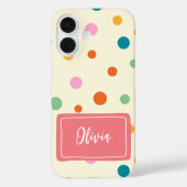 Vrolijke Kleurrijke Stippen Persoonlijk Case-Mate iPhone Case (Achterkant)