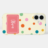 Vrolijke Kleurrijke Stippen Persoonlijk Case-Mate iPhone Case (Achterkant (horizontaal))