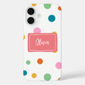 Vrolijke Kleurrijke Stippen Persoonlijk Case-Mate iPhone Case (Achterkant)