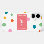 Vrolijke Kleurrijke Stippen Persoonlijk Case-Mate iPhone Case (Achterkant (horizontaal))