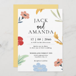 Vrolijke Kleurrijke Trouwkaarten Kaart