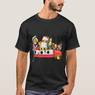 Vrolijke kleurrijke vis t-shirt