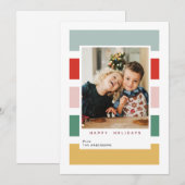 Vrolijke kleurrijke vrolijke kerstkaarten feestdagenkaart (Voorkant / Achterkant)