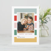 Vrolijke kleurrijke vrolijke kerstkaarten feestdagenkaart (Staand voorkant)