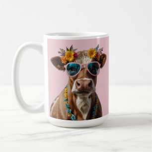 Vrolijke Koe met zonnebril Koffiemok