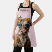 Vrolijke Koe met zonnebril Schort (Insitu)