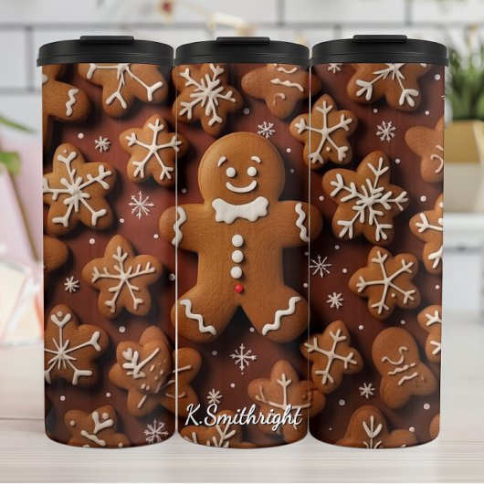 Vrolijke koekjesparade thermosbeker