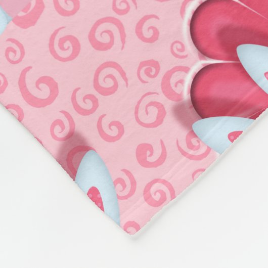 vrolijke konijnen fleece deken (Hoek)