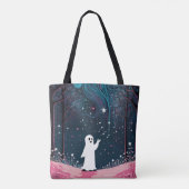 Vrolijke Kosmische Geest in een Starlit Forest Tote Bag (Achterkant)