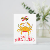 Vrolijke krab in Maryland Briefkaart (Staand voorkant)