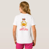 Vrolijke krab in Maryland T-shirt (Achterkant volledig)