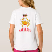 Vrolijke krab in Maryland T-shirt (Achterkant)