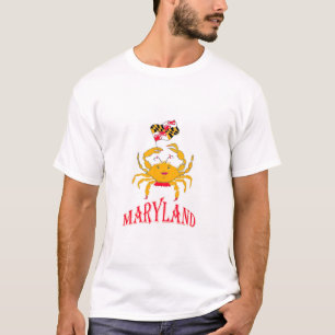 Vrolijke krab in Maryland T-shirt