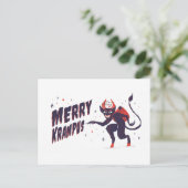 Vrolijke Krampus Briefkaart (Staand voorkant)