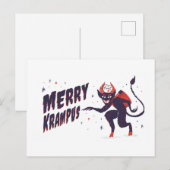 Vrolijke Krampus Briefkaart (Voorkant / Achterkant)