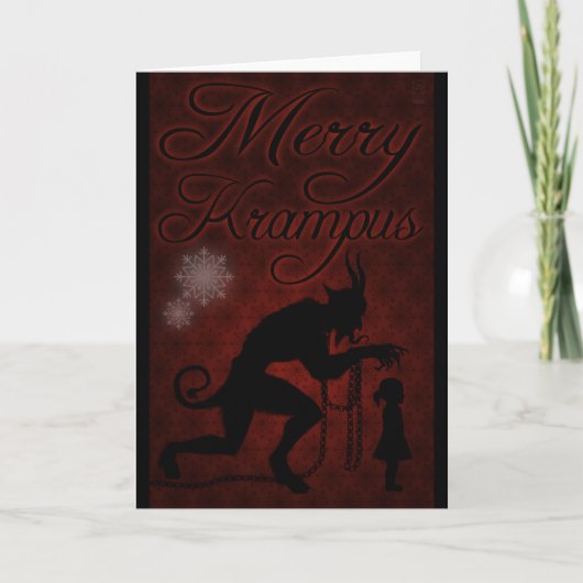 Vrolijke Krampus Feestdagen Kaart (Voorkant)