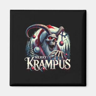 Vrolijke Krampus Krampus Komt Naar Stad Horror Ker Magneet