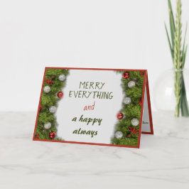 Vrolijke krans Kerstmis Nieuwjaar groet citaat Kaart