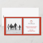 Vrolijke Krans Kerstmis / Vakantie Fotokaart Feestdagenkaart (Voorkant / Achterkant)