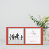 Vrolijke Krans Kerstmis / Vakantie Fotokaart Feestdagenkaart (Staand voorkant)