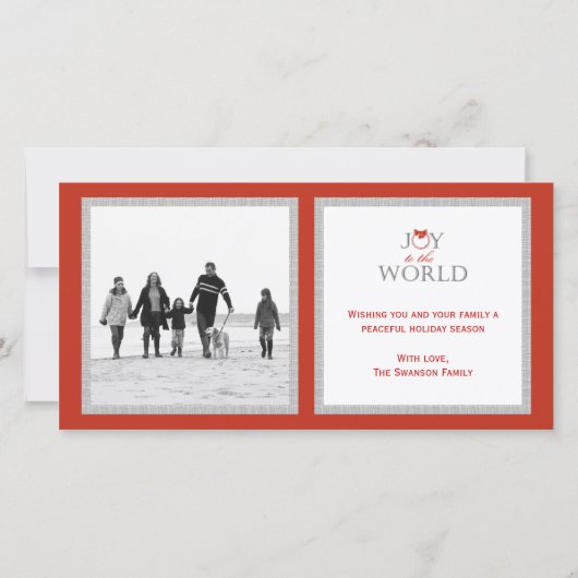 Vrolijke Krans Kerstmis / Vakantie Fotokaart Feestdagenkaart (Voorkant)