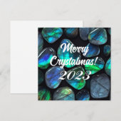 Vrolijke kristallen! 2023 Blauw Labradorite Edelst (Voorkant / Achterkant)