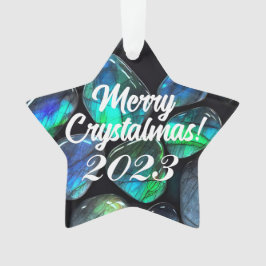 Vrolijke kristallen! 2023 Labradorite Star Edelste Ornament