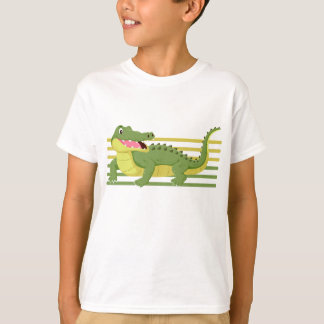 Vrolijke Krokodil Tekening - Mooie Dier Illustrati T-shirt
