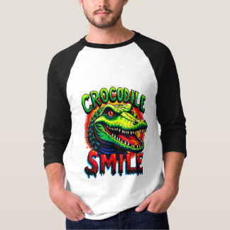 Vrolijke krokodillenglimlach - leuk en grillig t-shirt