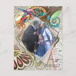 Vrolijke kunstenaar partij doedel creatie aankondigingskaart