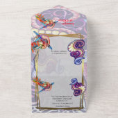 Vrolijke kunstenaar partij doedel creatie all in one uitnodiging (Buitenkant)