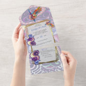 Vrolijke kunstenaar partij doedel creatie all in one uitnodiging (Afscheurbaar)