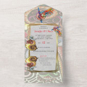 Vrolijke kunstenaar partij doedel creatie all in one uitnodiging (Binnen)