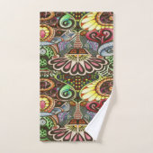 Vrolijke kunstenaar partij doedel creatie bad handdoek (Handdoek)