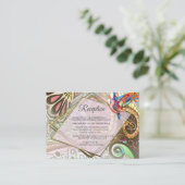 Vrolijke kunstenaar partij doedel creatie informatiekaartje (Staand voorkant)