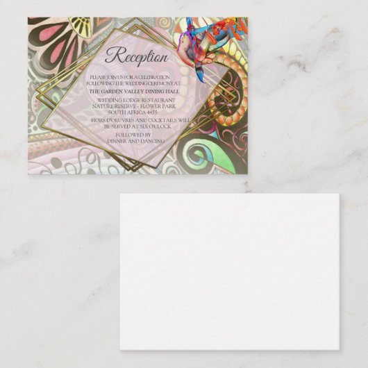 Vrolijke kunstenaar partij doedel creatie informatiekaartje (Voorkant / Achterkant)