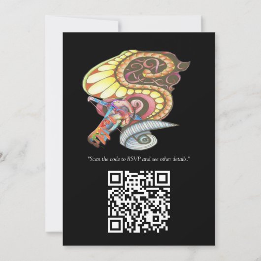 Vrolijke kunstenaar partij doedel creatie kaart (Achterkant)