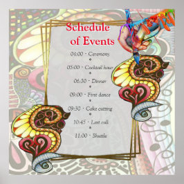 Vrolijke kunstenaar partij doedel creatie poster