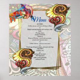 Vrolijke kunstenaar partij doedel creatie poster