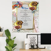 Vrolijke kunstenaar partij doedel creatie poster (Thuiskantoor)