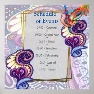 Vrolijke kunstenaar partij doedel creatie poster