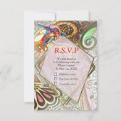 Vrolijke kunstenaar partij doedel creatie RSVP kaartje (Voorkant)