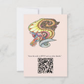 Vrolijke kunstenaar partij doedel creatie RSVP kaartje (Achterkant)