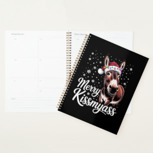 Vrolijke Kusmijezel Ezel Sarcastisch Kerst Pret Pi Planner
