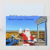 Vrolijke Kustkerst Hilton Head Island Santa Feestdagenkaart (Voorkant / Achterkant)