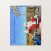 Vrolijke Kustkerst Hilton Head Island Santa Legpuzzel (Verticaal)
